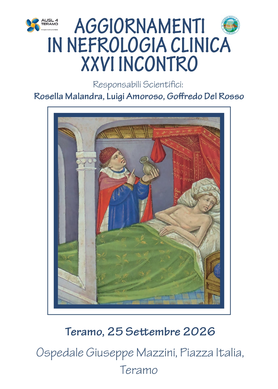 Programma AGGIORNAMENTI IN NEFROLOGIA CLINICA XXVI INCONTRO